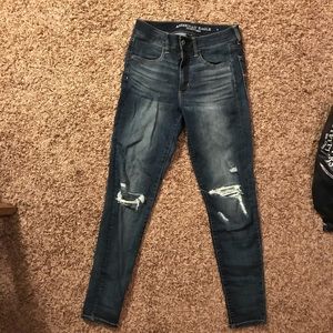 American Eagle Hi-Rise Patch Me Up Jeggings